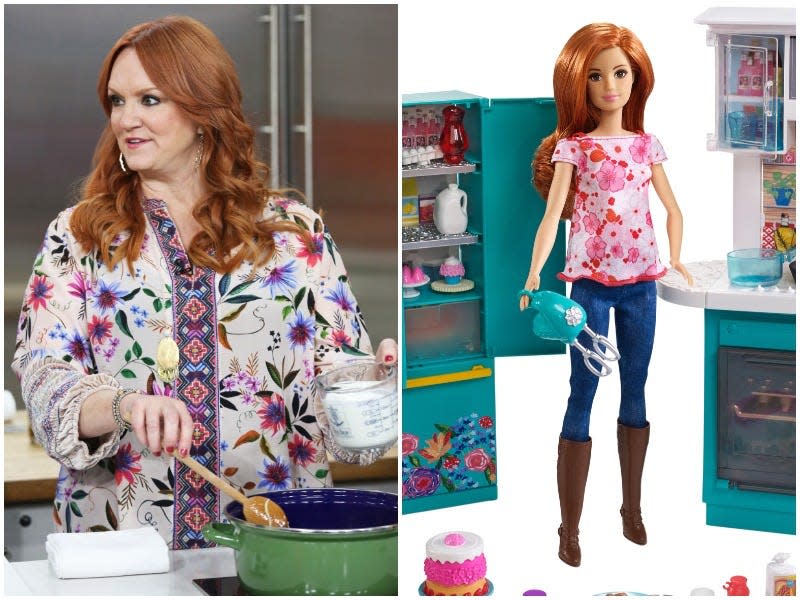 Ree Drummond as a Barbie in a side by side image
