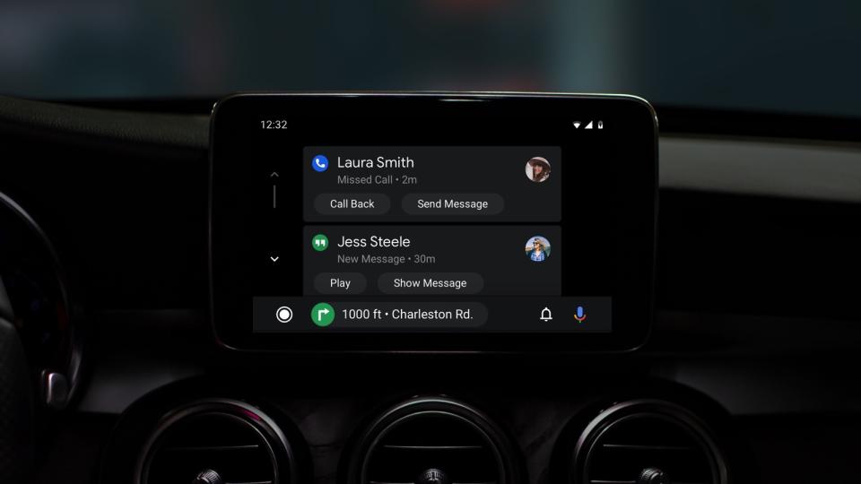 Android Auto notification center