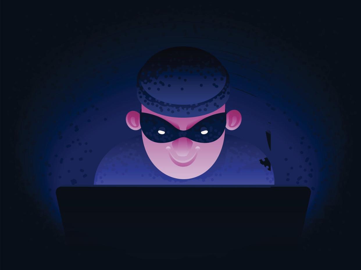 <span class="caption">The black market for stolen personal information motivates most data breaches.</span> <span class="attribution"><a class="link " href="https://www.gettyimages.com/detail/illustration/internet-fraud-hacker-behind-a-laptop-royalty-free-illustration/1276940612?adppopup=true" rel="nofollow noopener" target="_blank" data-ylk="slk:aleksey-martynyuk/iStock via Getty Images;elm:context_link;itc:0;sec:content-canvas">aleksey-martynyuk/iStock via Getty Images</a></span>