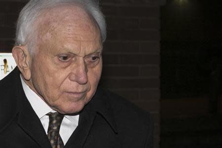 Former University of Michigan neurology professor Dr. Sidney Gilman, exits the U.S. Attorney's office in Manhattan in New York, January 17, 2014. REUTERS/Brendan McDermid