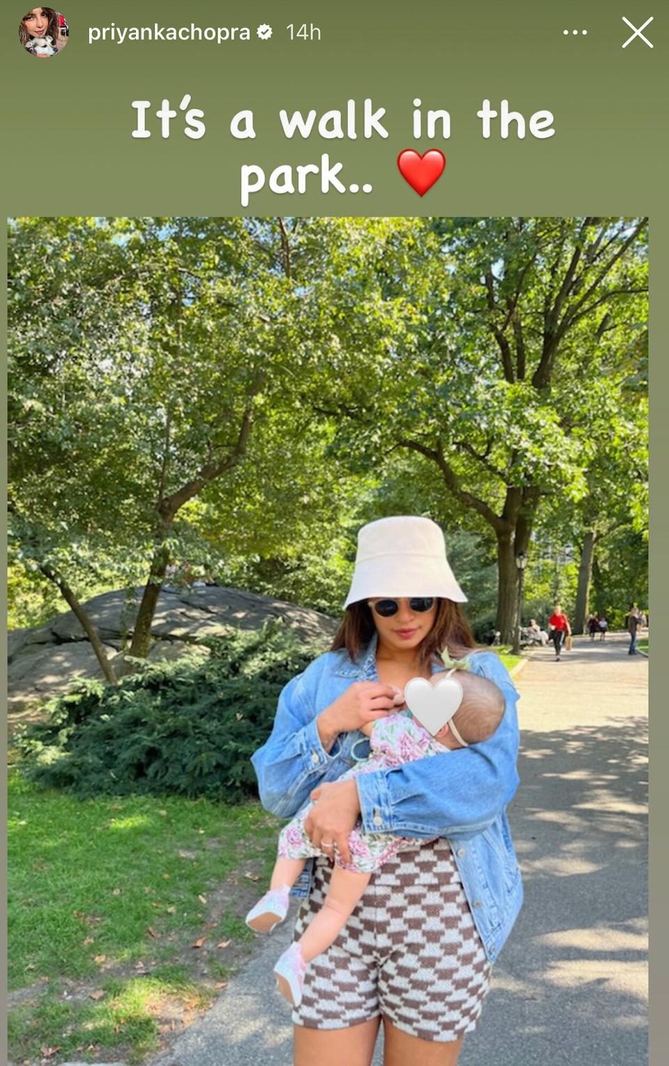 Priyanka Chopra with Malti in Central Park