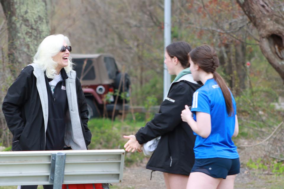 Hopkinton girls track assistant coach Martha Thompson has been a part of the Hillers program for more than three decades.