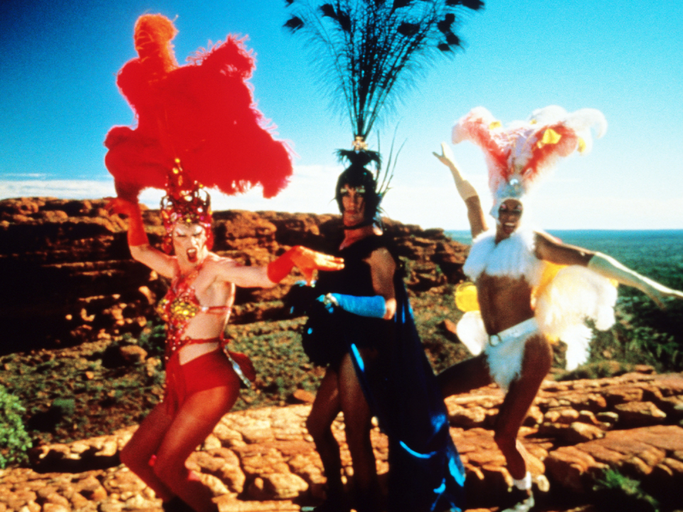 A still from the 1994 film Priscilla, Queen of the Desert