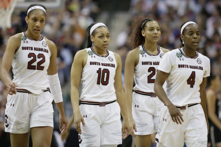 South Carolina topped Stanford to advance to Sunday’s title game. (AP)