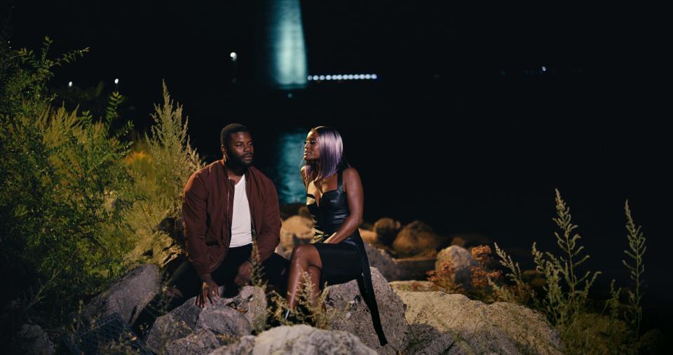 Amin Joseph and Skye P. Marshall in a scene from director-writer-producer Qasim Basir's Detroit-filmed movie, "To Live and Die and Live," which will be screened at the 2023 Sundance Film Festival.