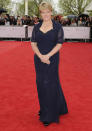 Host Clare Balding was chic in a midnight blue gown with matching shrug.<br><br>[Rex]