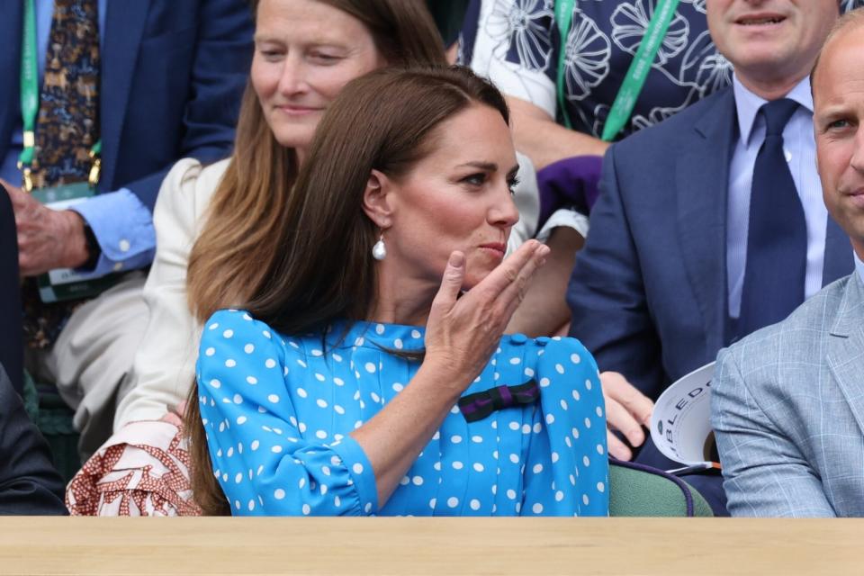 July 5, 2022, London, London, United Kingdom: Prince William and Kate Middleton, the Duke and Duchess of Cambridge , on day nine of the Wimbledon Tennis Championships in London (Credit Image: © Stephen Lock/i-Images via ZUMA Press)