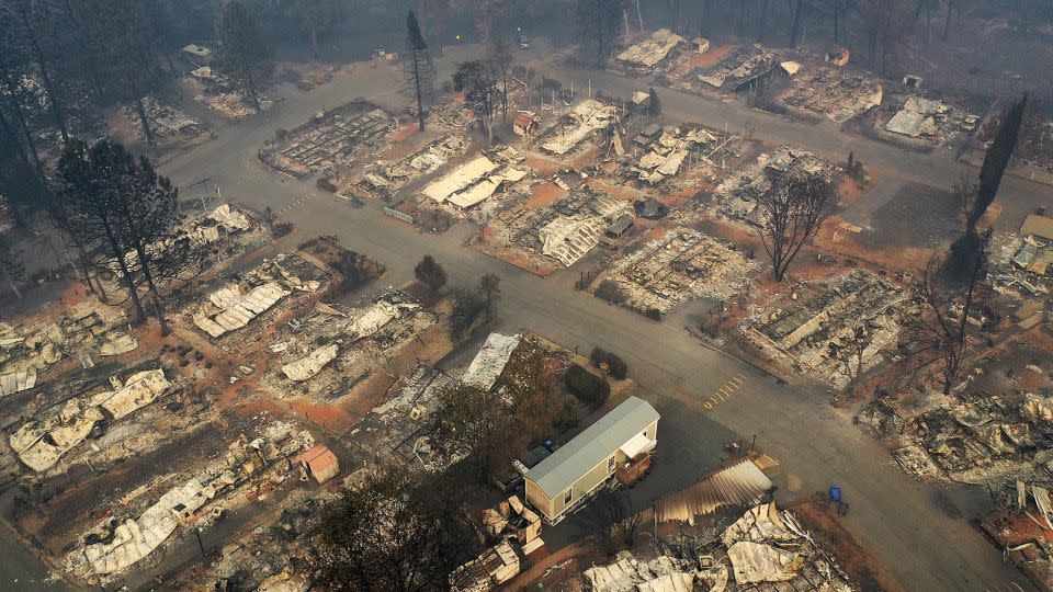 A neighborhood destroyed by the Camp Fire on November 15, 2018. - Justin Sullivan/Getty Images