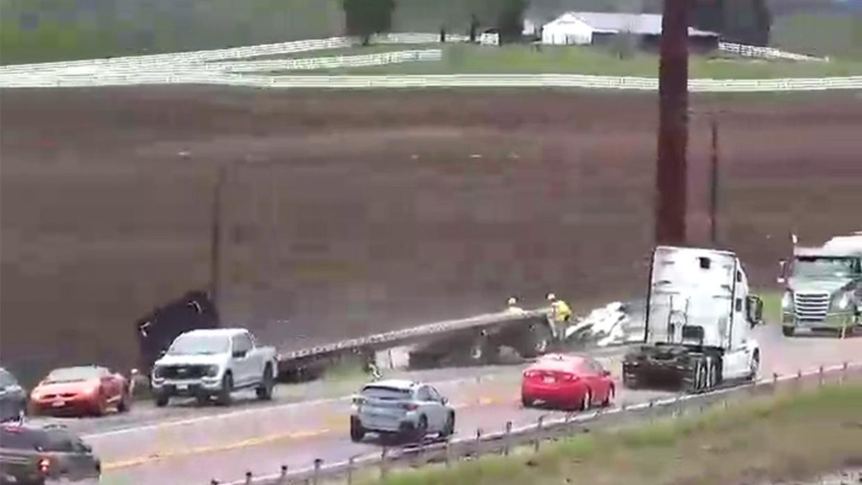 <div>MnDOT traffic camera captured a fata crash on Highway 52 in Hampton Township, just south of the Twin Cities.</div>