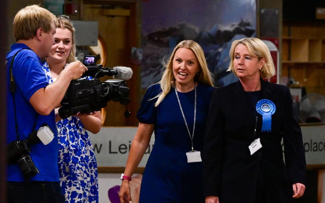 Helen Hurford – With the writing on the wall, the Tory candidate barricaded herself in a room to avoid the cameras - Finnbarr Webster/Getty Images