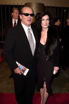 Jack Nicholson and Lara Flynn Boyle at the Los Angeles premiere of Warner Brothers' The Pledge