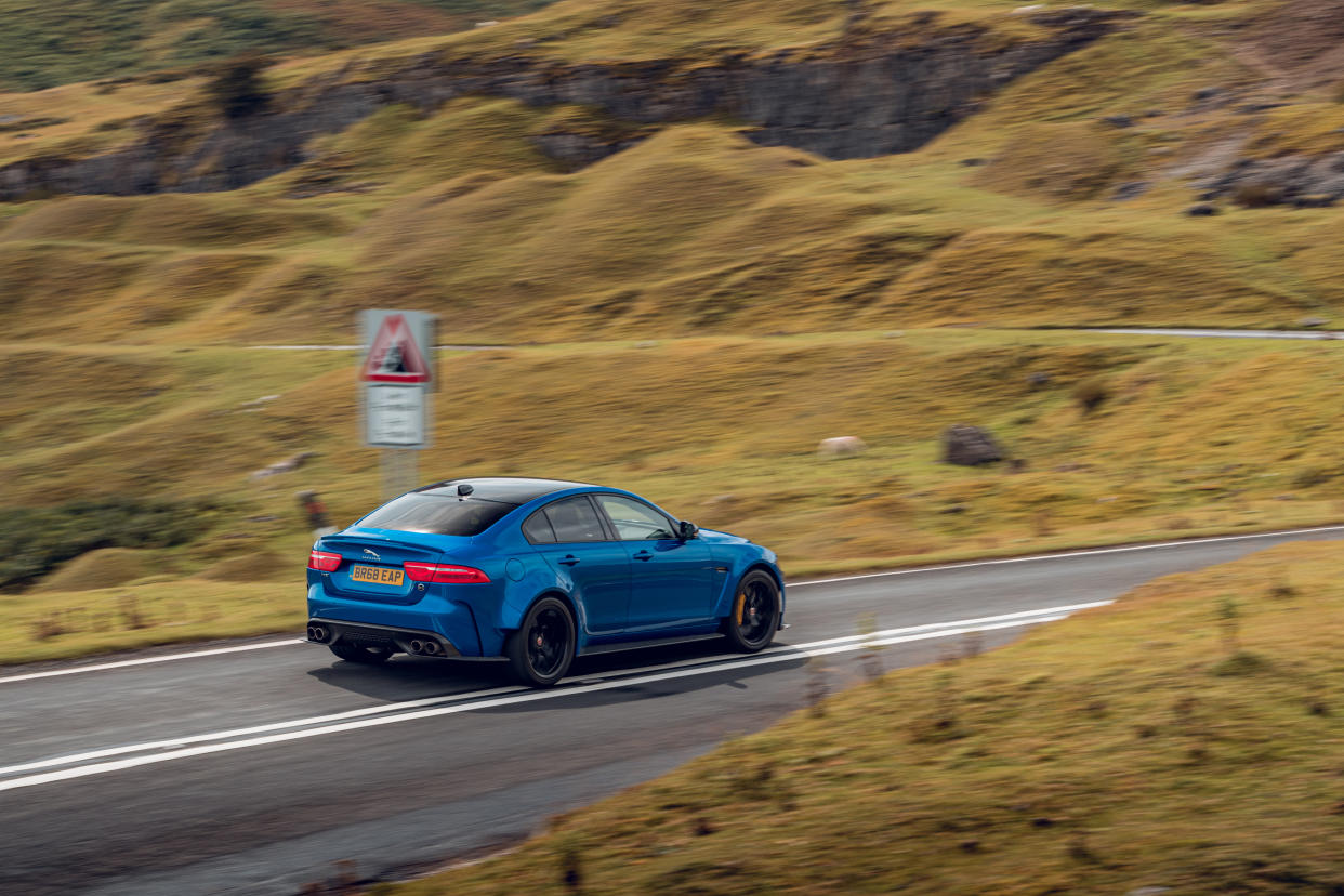 The Project 8 is remarkably composed on the road