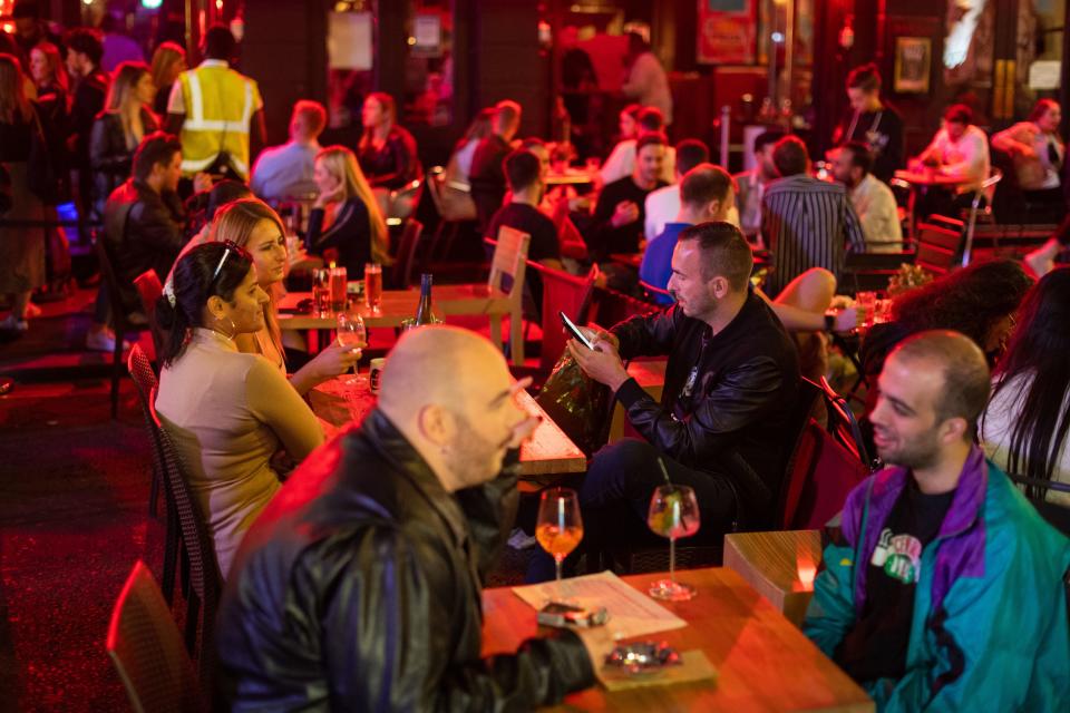 People in Soho, in London's West End, on 12 September 2020Dominic Lipinski/PA Wire