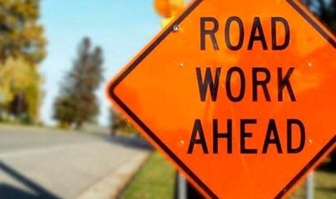 Road work sign