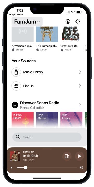 New Sonos app design for iOS.