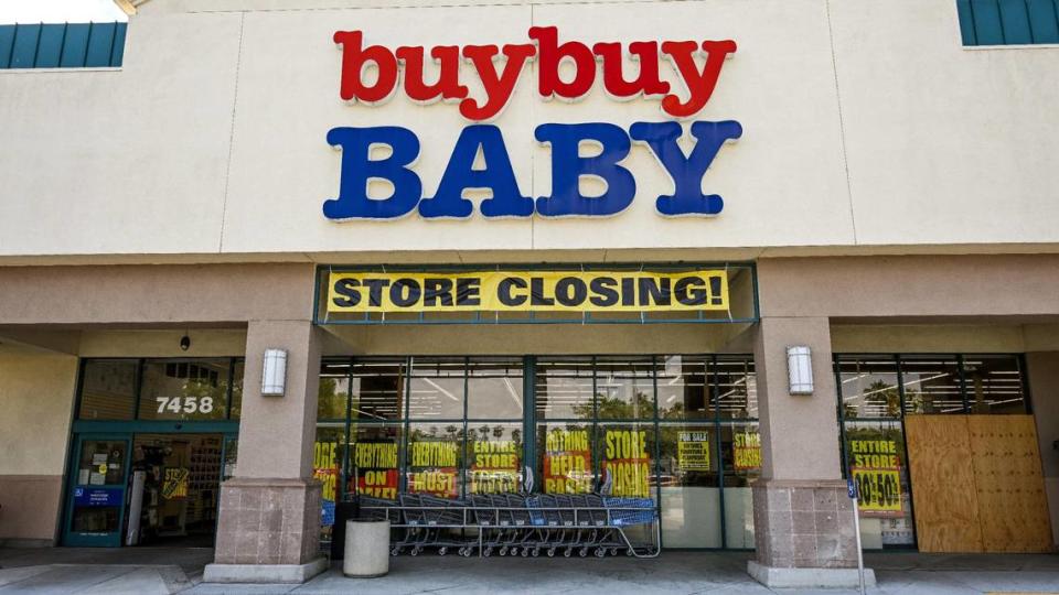 Retailer buybuyBABY is slated to close its store in River Park in Fresno, California. Photographed Thursday, June 8, 2023.