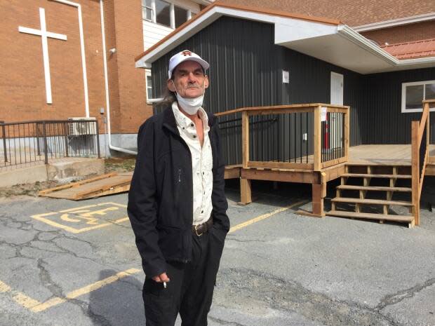 Snake said he’s proud to have helped build Freedom Kitchen’s new building outside Knox United Church. (Elizabeth Chiu/CBC - image credit)