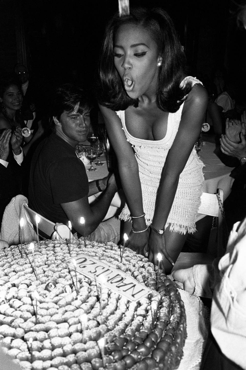 Naomi Campbell's twentieth birthday party.