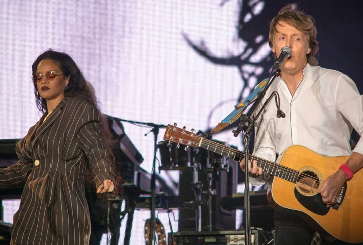 Paul McCartney and Rihanna jammed together live at Desert Trip