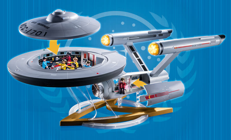 Playmobil's model of the U.S.S. Enterprise from Star Trek comes with a removable roof (Photo: Playmobil)