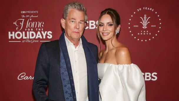 PHOTO: Music Producer David Foster and Katharine McPhee attend The Grove's annual Christmas Tree Lighting Ceremony at AMC The Grove 14, Nov. 20, 2022 in Los Angeles. (Paul Archuleta/Getty Images)