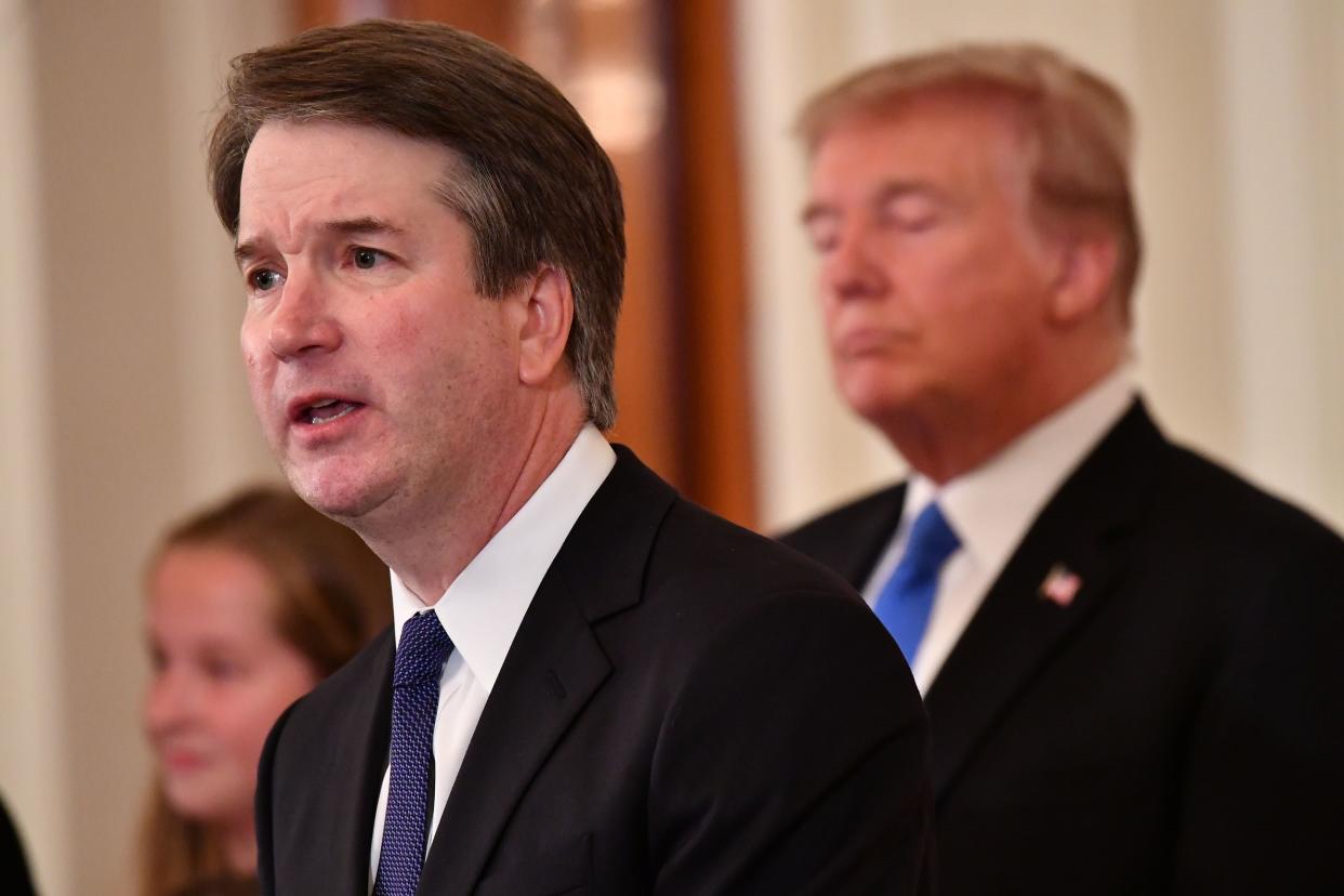 The GOP must suspend Brett Kavanaugh's Supreme Court nomination immediately. (Photo: MANDEL NGAN via Getty Images)