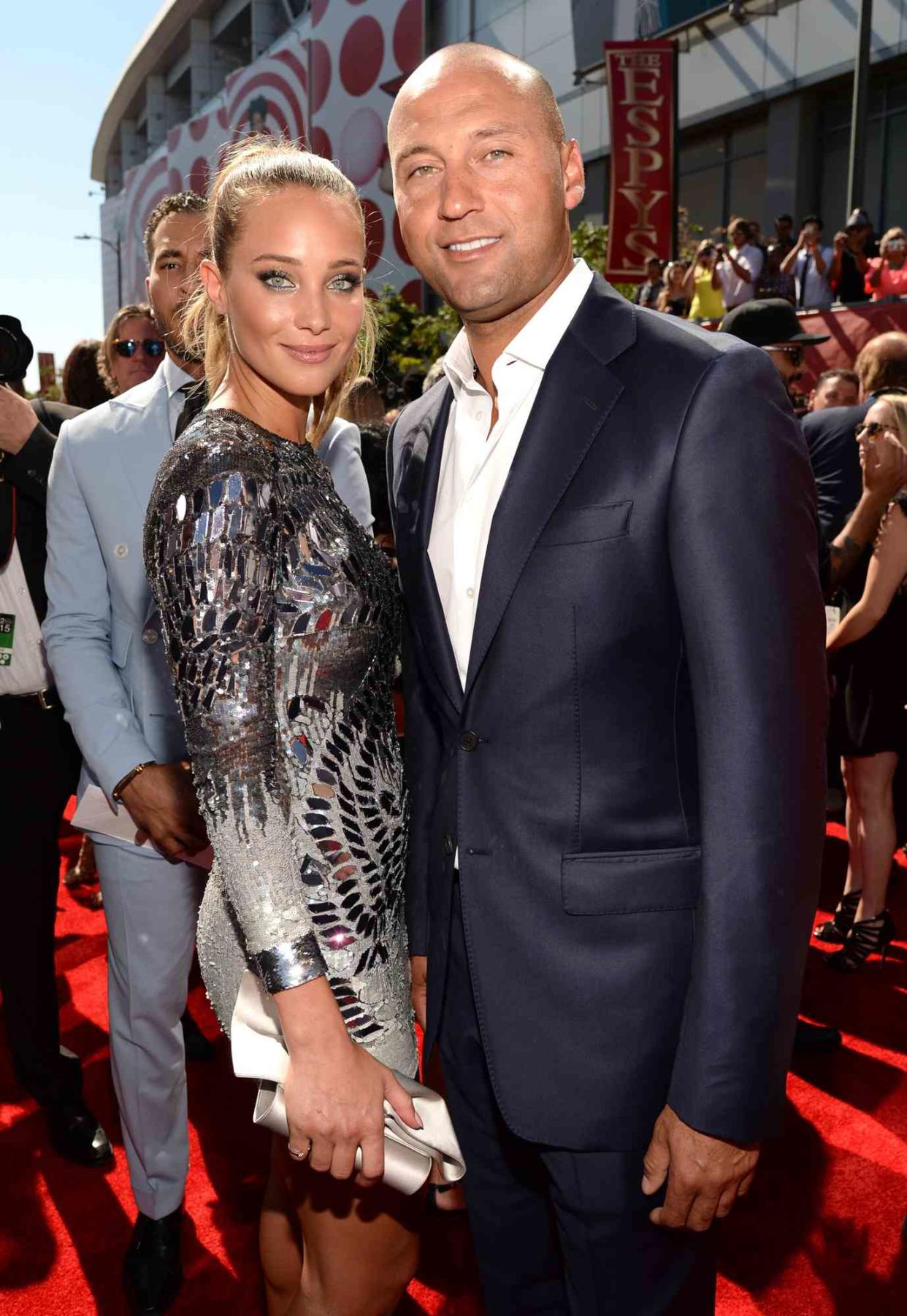 Hannah Davis with former MLB player Derek Jeter attend The 2015 ESPYS at Microsoft Theater on July 15, 2015 in Los Angeles, California