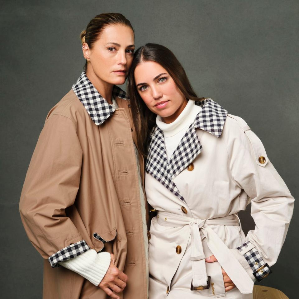 Yasmin and Amber Le Bon for the new collaboration between Barbour and John Lewis called 'Tomorrow’s Archive'