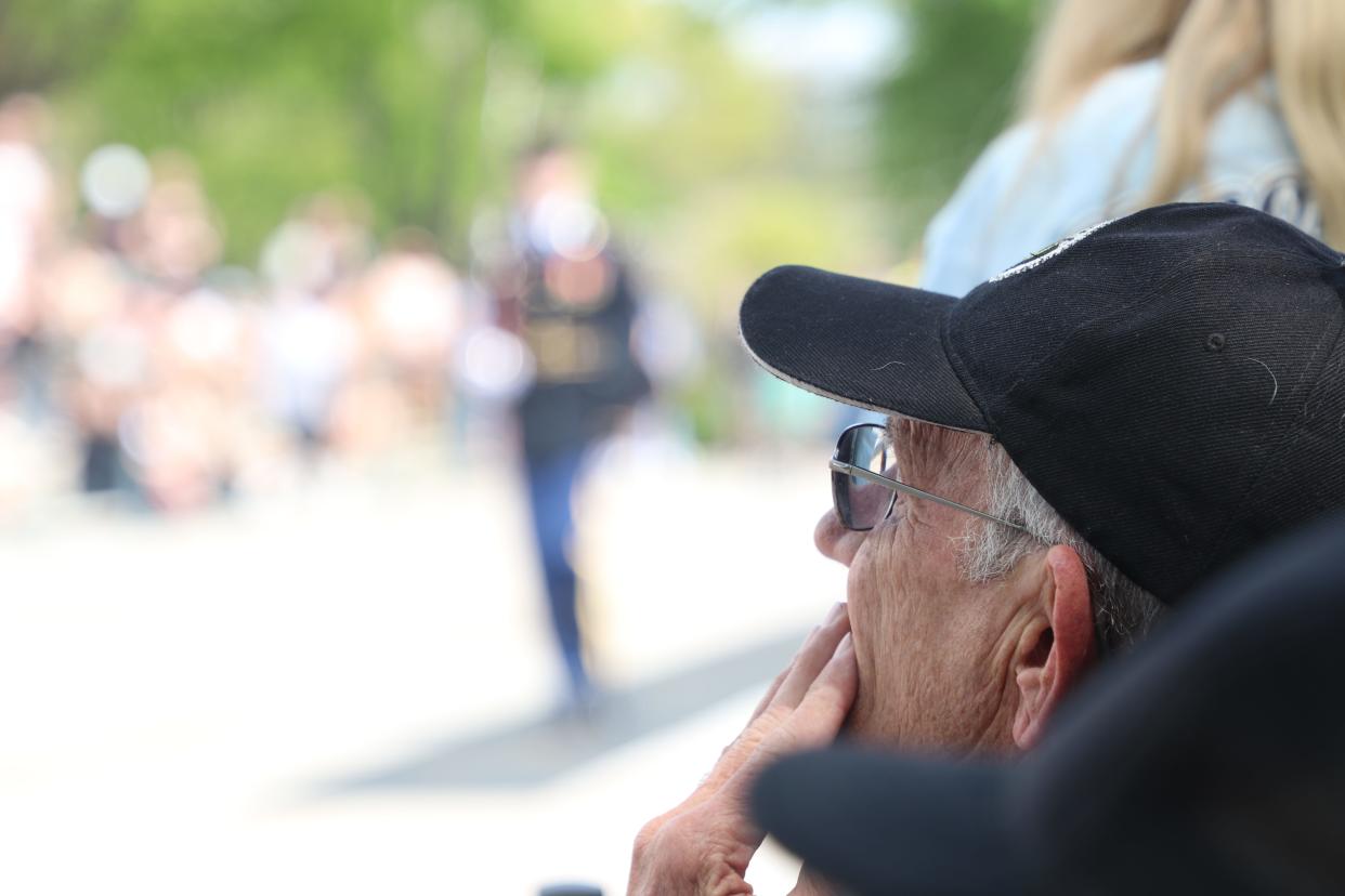 Veterans from around the Big Bend watching the changing of the guard at Arlington National Cemetery, Saturday, April 23, 2022.