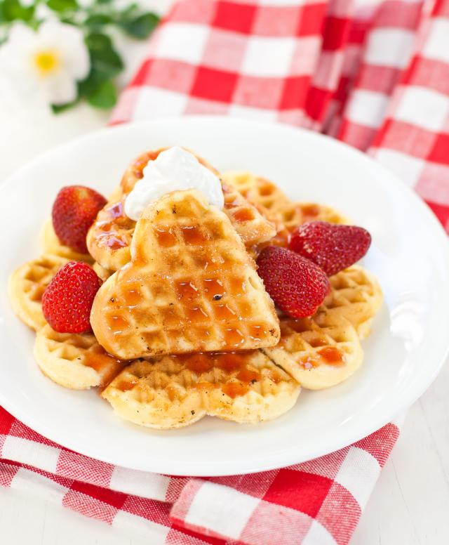 This Mini Heart-Shaped Waffle Maker Has Valentine's Day Breakfast Written  All Over It