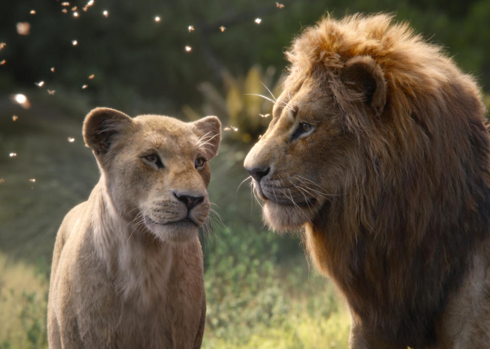 Beyonce Knowles-Carter voices Nala and Donald Glover is Simba in 'The Lion King' (Photo: Walt Disney Studios Motion Pictures / courtesy Everett Collection) 