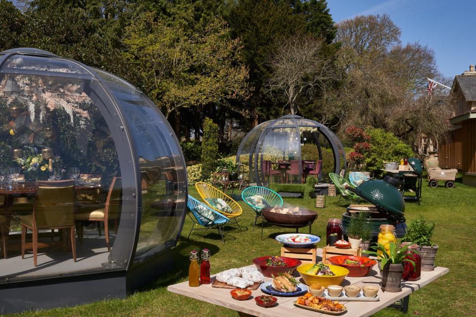 Barbecue domes at the Homewood in Freshford, England