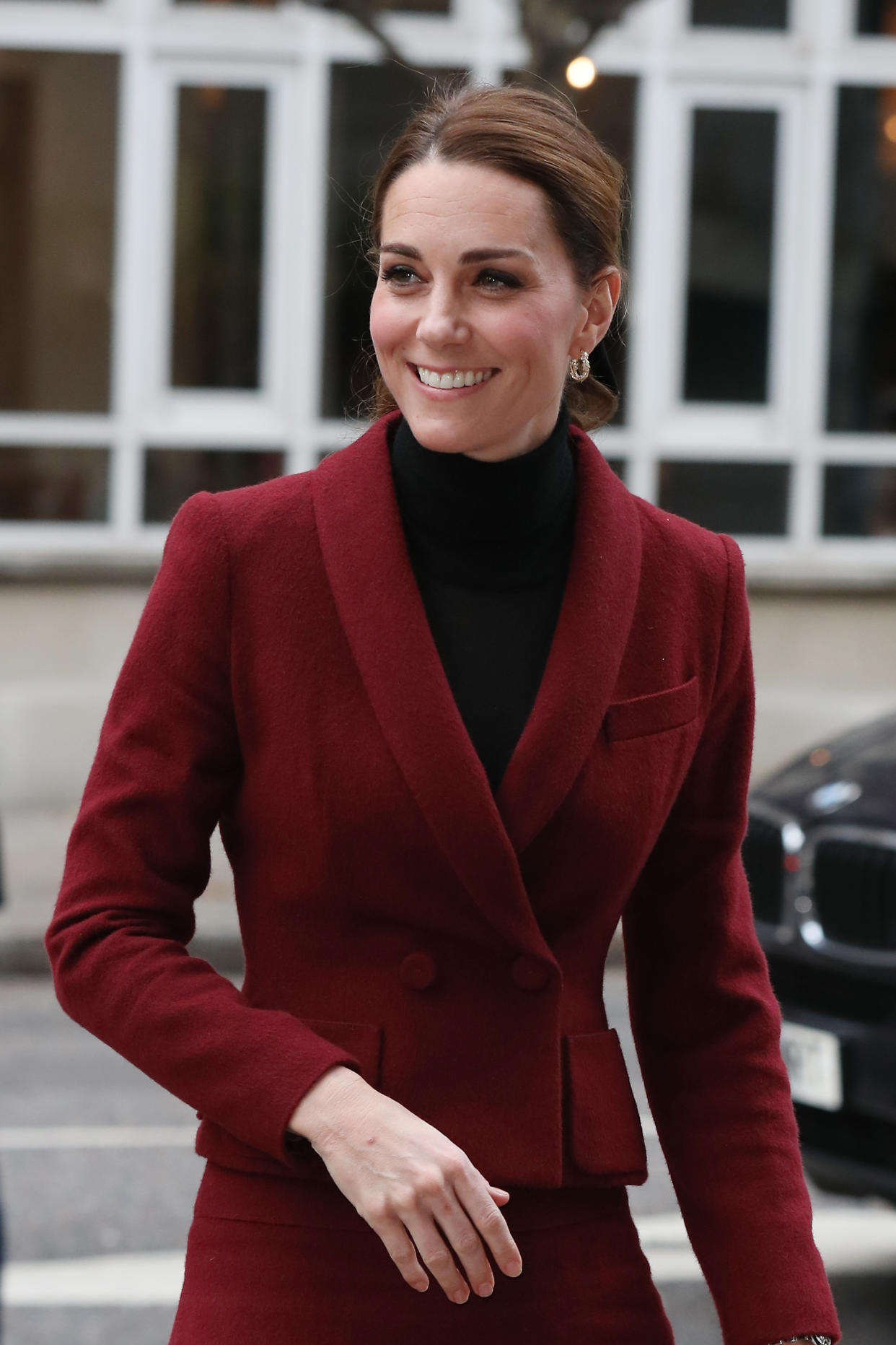 The Duchess of Cambridge arrives at UCL in London (Getty)