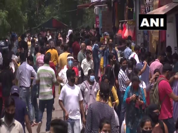 Visual from Sarojini Nagar market (Photo/ANI)