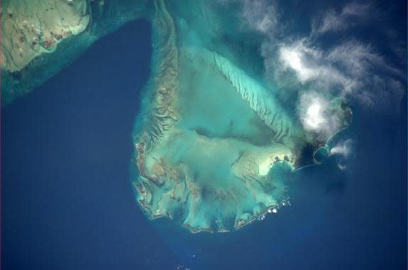 NASA's Reid Wiseman took this image of the Bahamas from the International Space Station.