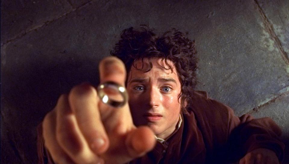 Frodo Baggins (Elijah Wood) volunteers to destroy the all-powerful ring in Mordor in 2001's "The Lord of the Rings: The Fellowship of the Ring."