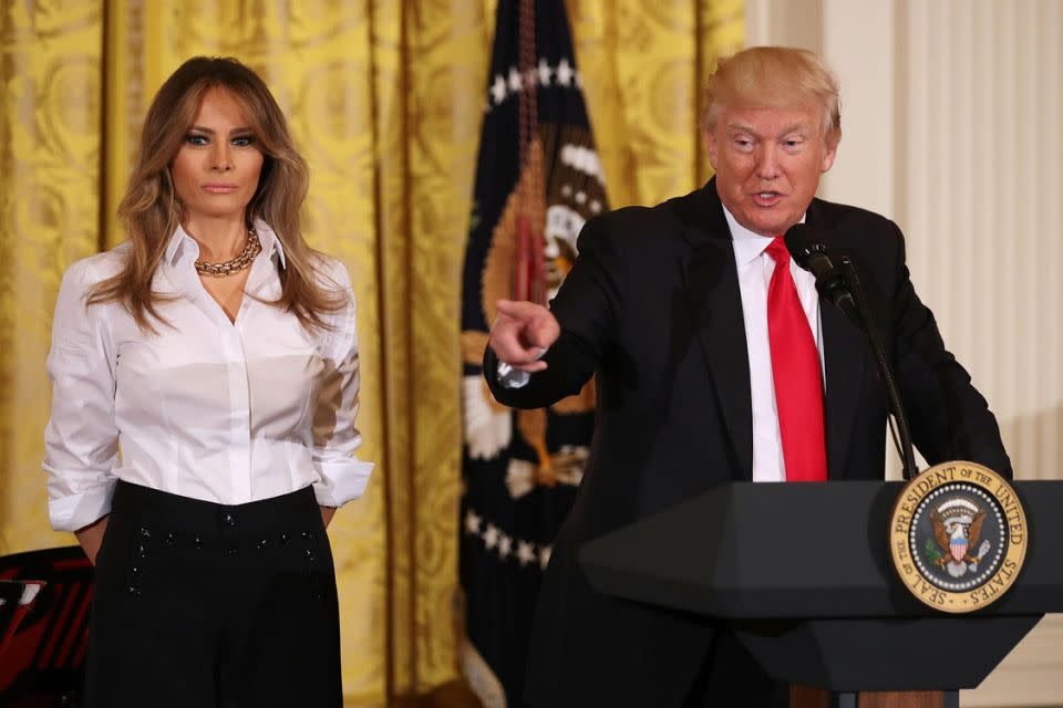 Melania says she's enjoyed her first year as FLOTUS. Photo: Getty