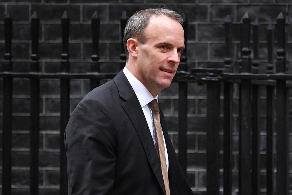 Dominic Raab will meet the US secretary of state on Wednesday (Getty Images)