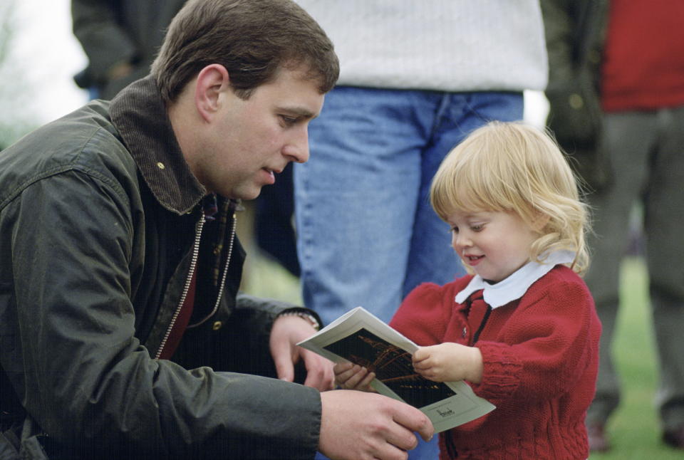 In an <a href="https://www.telegraph.co.uk/news/uknews/1495384/Im-not-a-stereotypical-princess.html" target="_blank">interview with The Telegraph</a> in 2005, Beatrice (pictured here with Andrew as a little girl)&nbsp;said she enjoyed riding horses with her grandmother the queen and "getting lost in the library" at Windsor Castle.