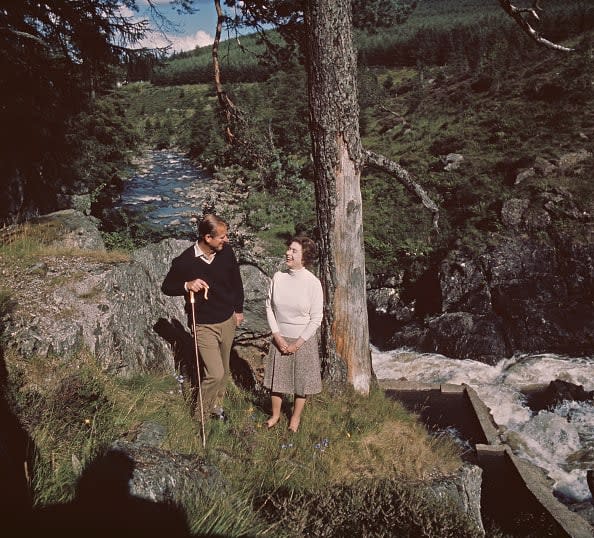 <div class="inline-image__caption"><p>Queen Elizabeth II and Prince Philip, the Duke of Edinburgh, walking on their Balmoral Estate in Scotland, on their Silver Wedding anniversary year, UK, 27th September 1972.</p></div> <div class="inline-image__credit">Central Press/Hulton Archive/Getty Images</div>