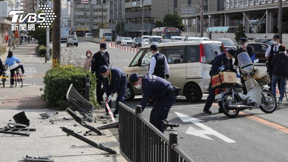 車禍現場沒有指示燈，只有道路正前方有紅綠燈，目前大阪警方仍在進行調查。 （圖／達志影像美聯社）