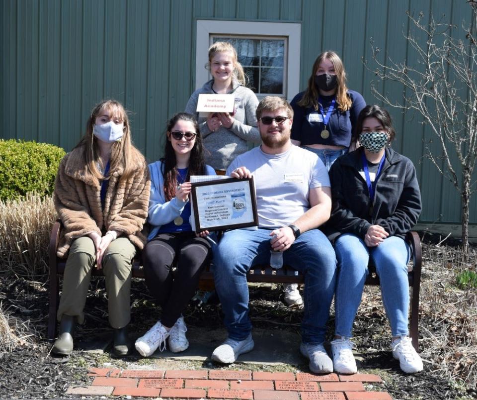 The Indiana Academy Fox Squirrels took first place during the East Central Regional Indiana Envirothon competition at Hayes Arboretum.