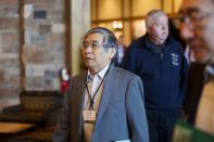 Haruhiko Kuroda, Governor of the Bank of Japan, attends the Federal Reserve Bank of Kansas City's annual Jackson Hole Economic Policy Symposium in Jackson Hole, Wyoming August 28, 2015. REUTERS/Jonathan Crosby