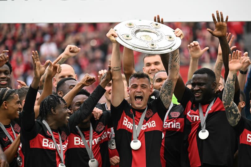 Xhaka won the double with German side Bayer Leverkusen