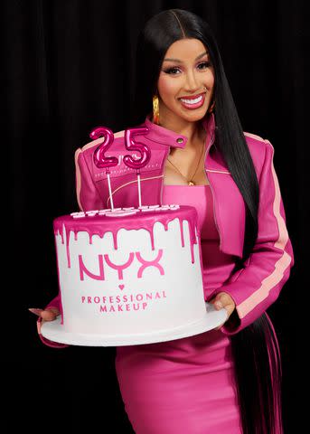 <p>NYX Professional Makeup</p> Cardi B celebrates NYX Professional Makeup's 25th birthday.