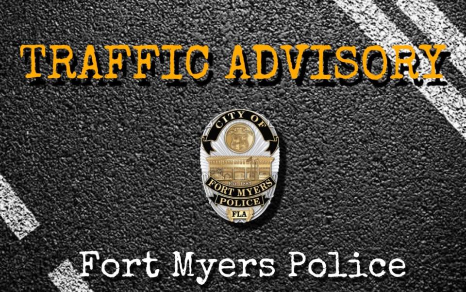 Fort Myers Police issue a traffic advisory for the downtown area after a system brings rain.