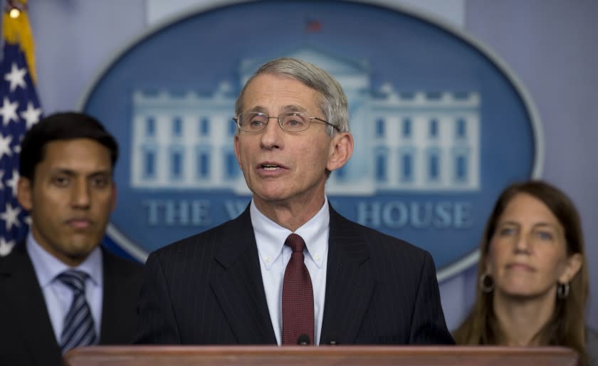 Anthony S. Fauci, Sylvia Burwell, Raj Shah