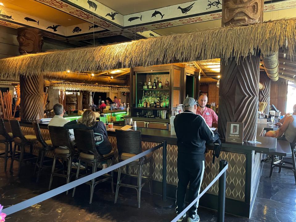 shot of tambu lounge in disney's Polynesian resort