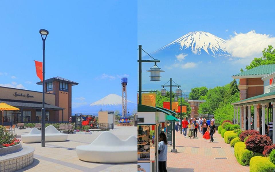 可以直接望見富士山景致的超美outlet 圖片來源：官網