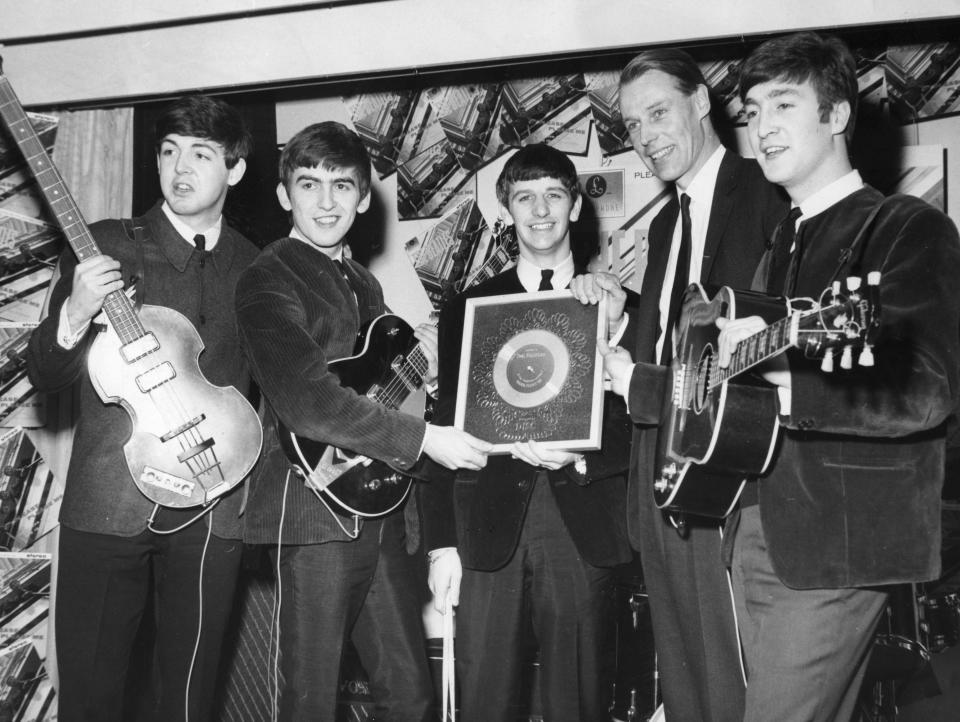 <p>The Fab Five: with George Martin, 1964</p>Rex